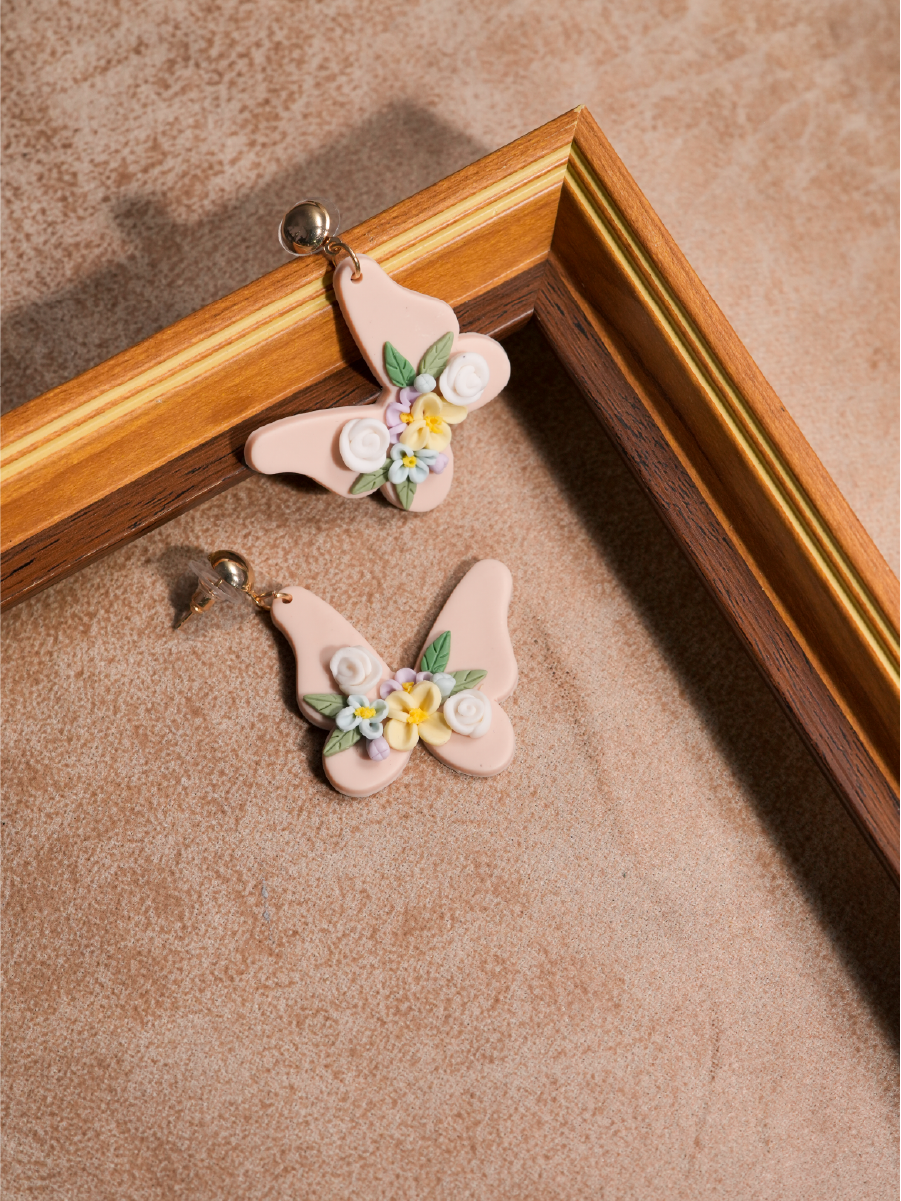 Blush Butterfly Earrings