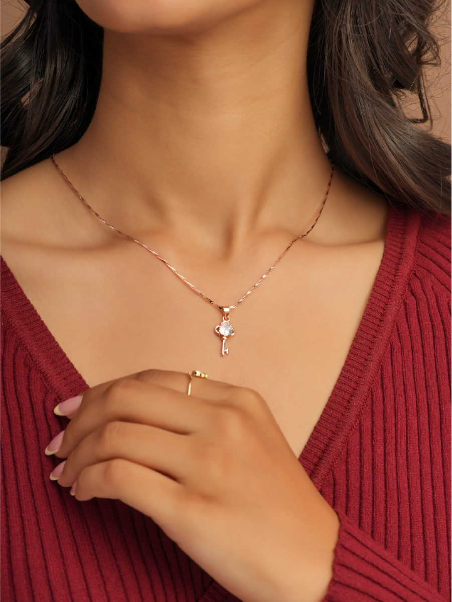Crystal Key Necklace