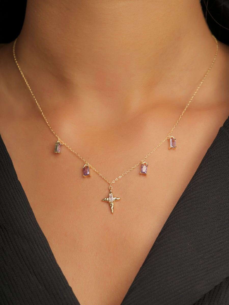 Amethyst Star Fall Neck