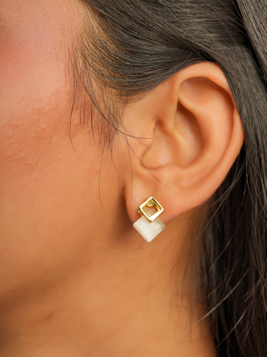 Square Aura Studs