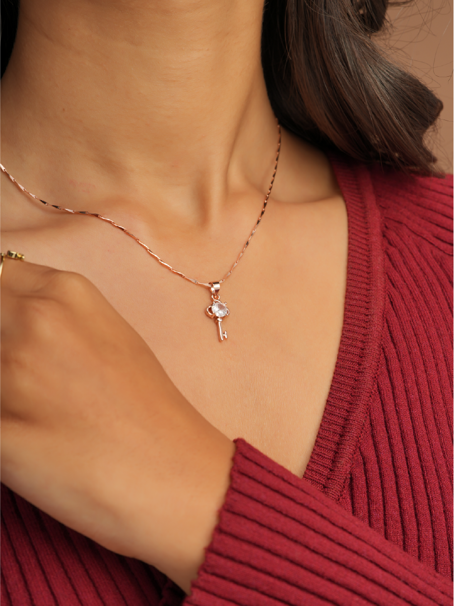 Crystal Key Necklace