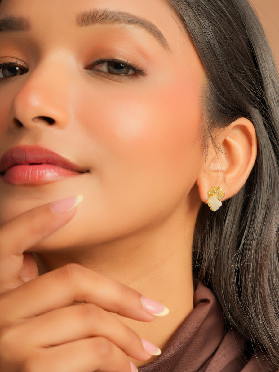 Square Aura Studs