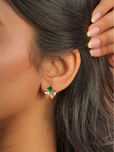 Ruby Bow studs